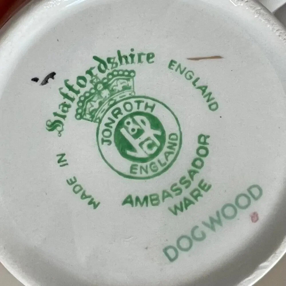 VTG Staffordshire Ambassador, Demitasse / Espresso Cup & Saucer, Dogwood, Floral
